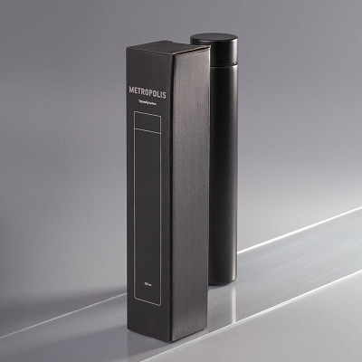 Термобутылка Metropolis, черная