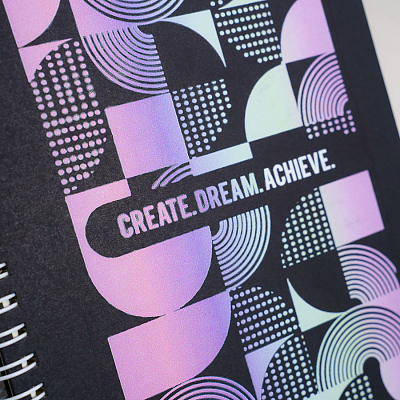 Блокнот на двойной пружине HELIX, 143 х 205 мм, черный с красным, блок в линейку