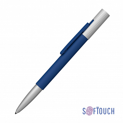 Ручка шариковая "Clas", покрытие soft touch  (Темно-синий)