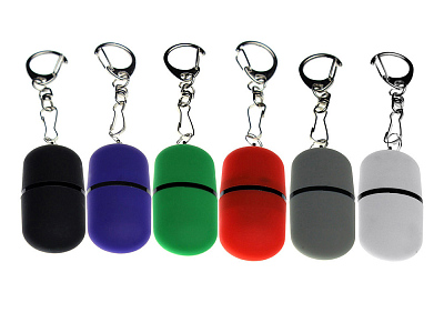 USB 2.0- флешка Goutte Soft-touch на 4 Гб каплевидной формы