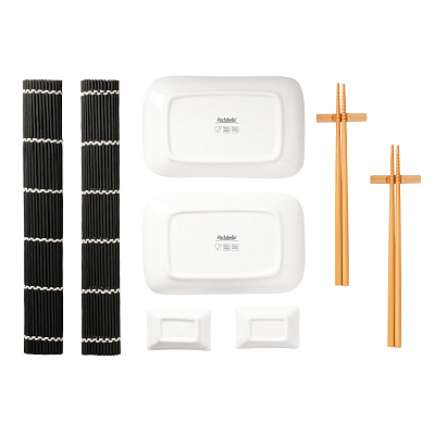 Набор для сервировки суши Токио (Tokyo) (10 предметов), черный