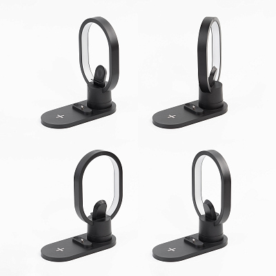 Настольная беспроводная (15W) зарядная станция "Starship" с лампой, черный