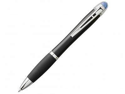 Ручка пластиковая шариковая Nash (Черный/серебристый/синий)