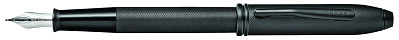 Перьевая ручка Cross Townsend Black Micro Knurl, перо M (Черный)
