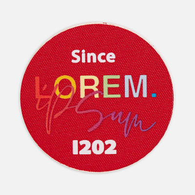 Наклейка тканевая Lunga Round, M, красная