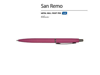 Ручка металлическая шариковая San Remo, софт-тач