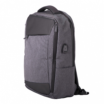 Рюкзак LEIF c RFID защитой (Темно-серый, черный)