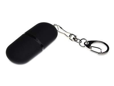 USB 2.0- флешка Goutte Soft-touch на 32 Гб каплевидной формы (Чёрный)