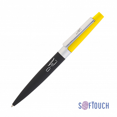 Ручка шариковая "Peri"покрытие soft touch  (Черный с желтым)