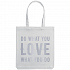 Холщовая сумка Do Love, молочно-белая - Фото 2