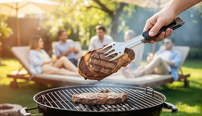 BBQ-мультитул "Roast", черный с серебристым