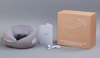 Подушка-массажер "Hug" с функцией обогрева, серый