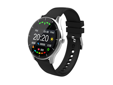 Умные часы IoT Watch GT, 2 ремешка в комплекте (Черный, голубой)