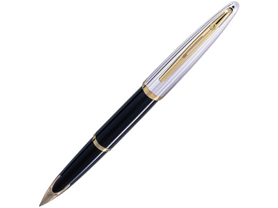 Ручка перьевая Carene De Luxe, F (Черный, серебристый, золотистый)