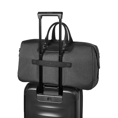 Дорожная сумка VICTORINOX Architecture Urban2 Weekender, серый, полиэстер/кожа, 24x56x30 см, 45 л