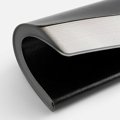 Ежедневник Doppio, недатированный, черный с серым