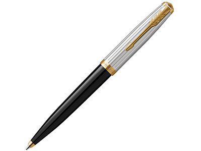 Ручка шариковая Parker 51 Premium (Черный, серебристый, золотистый)
