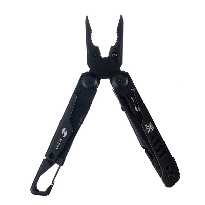 Мультитул Stinger, 115 мм, 14 функций, сталь, черный, в комплекте нейлоновый чехол