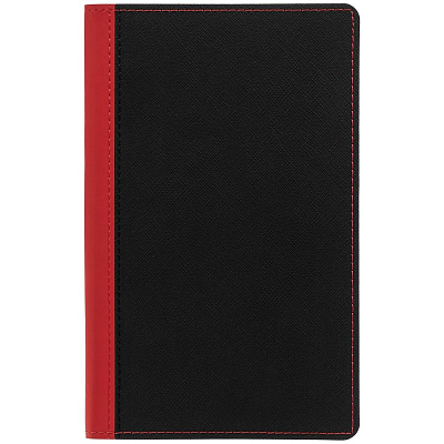 Ежедневник Nice Twice, недатированный, черный с красным