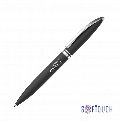 Ручка шариковая "Rocket", покрытие soft touch  (Черный)