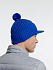 Вязаная шапка с козырьком Peaky, синяя (василек) - Фото 8