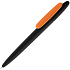 Ручка шариковая Prodir DS5 TRR-P Soft Touch, черная с оранжевым - Фото 1