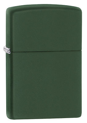 Зажигалка ZIPPO Classic с покрытием Green Matte, латунь/сталь, зелёная, матовая, 38x13x57 мм (Зеленый)