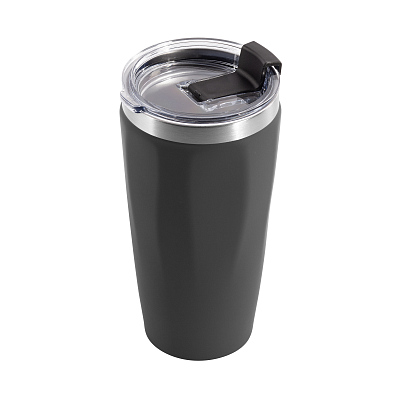 Термостакан "Calypso" 500 мл, покрытие soft touch, черный #, черный