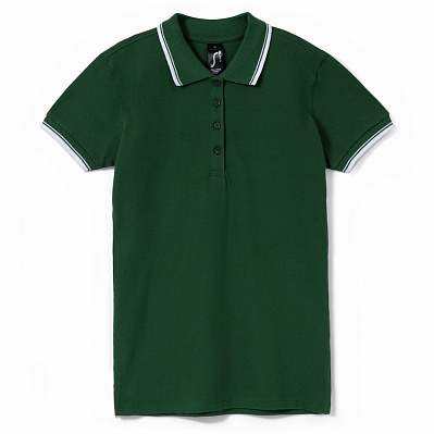 Рубашка поло женская Practice Women 270, зеленая с белым (Зеленый)