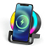 Беспроводная Bluetooth колонка U-Tone RGB c функцией беспроводной зарядки 15W, черный - Фото 2