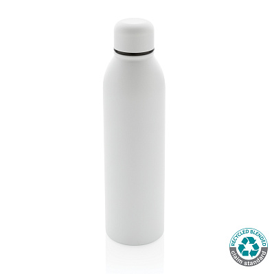 Вакуумная бутылка из переработанной нержавеющей стали (стандарт RCS), 500 мл (Белый;)