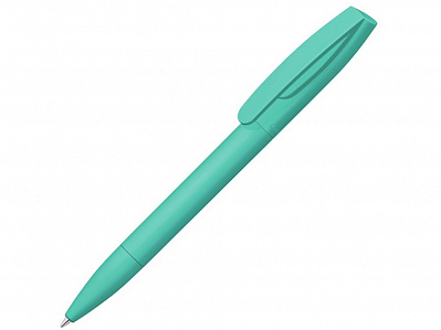 Ручка шариковая пластиковая Coral Gum , soft-touch (Бирюзовый)