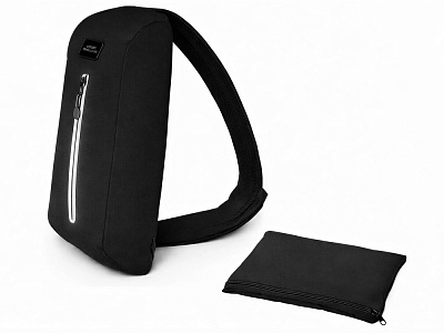 Сумка-слинг Nomad на одно плечо из водостойкого переработанного пластика (Чёрный)