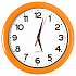 Часы настенные "ПРОМО" разборные ; оранжевый,  D28,5 см; пластик - Фото 2