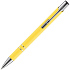 Ручка шариковая Keskus Soft Touch, желтая - Фото 3