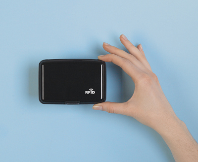 Футляр "Trust" для банковских карт и визиток с RFID - защитой, черный