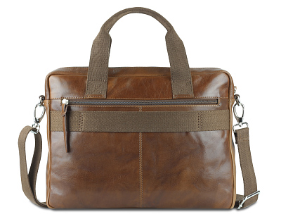 Сумка Mano "Don Luca", натуральная кожа в коньячном цвете, 37 х 27 х 6 см