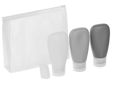 Набор силиконовых емкостей для путешествия On air (Белый, светло-серый, темно-серый)