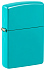 Зажигалка ZIPPO Classic с покрытием Flat Turquoise, латунь/сталь, бирюзовая, глянцевая, 38x13x57 мм - Фото 1