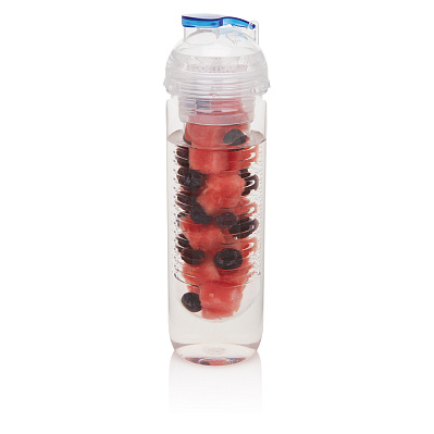 Бутылка для воды с контейнером для фруктов, 500 мл (Синий;)