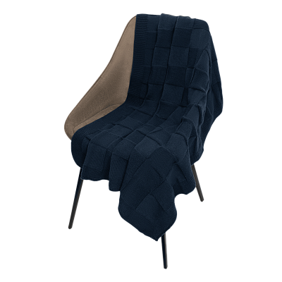 Плед Селла Софт (Cella Soft) вязаный, 160*90 см  (Синий)