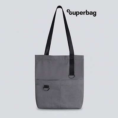 Шоппер Superbag ZIP (серый) (Серый)