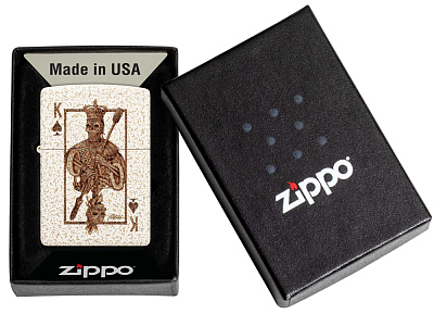 Зажигалка ZIPPO Rick Rietveld с покрытием Mercury Glass, латунь/сталь, белая, 38x13x57 мм