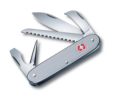 Нож перочинный VICTORINOX Pioneer, 93 мм, 1 функция, алюминиевая рукоять  (Серебристый)
