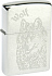 Зажигалка ZIPPO Wolf, с покрытием Brushed Chrome, латунь/сталь, серебристая, матовая, 38x13x57 мм - Фото 1