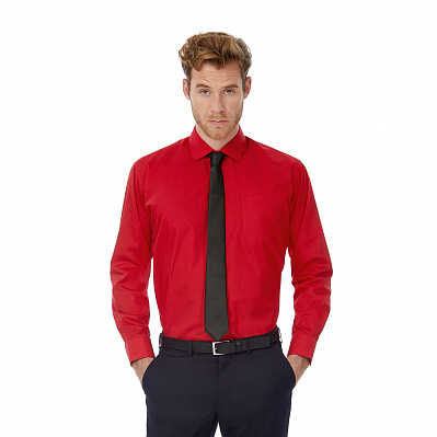 Рубашка мужская с длинным рукавом Smart LSL/men  (Темно-красный)