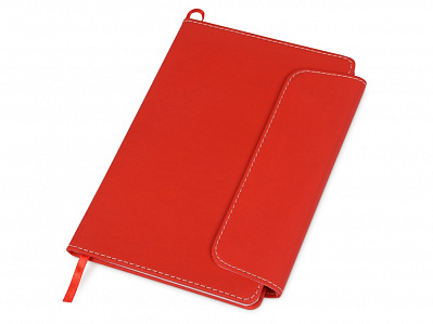 Блокнот A5 Horsens с шариковой ручкой-стилусом (Красный, серебристый)