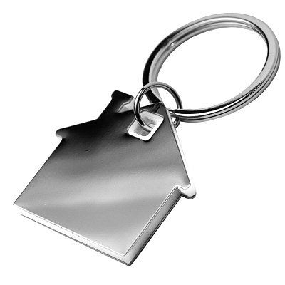 Брелок TONER HAUS; 4,1 x 3,7 x 0,5 см; белый, металл/пластик (Черный, белый)