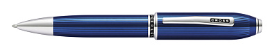 Шариковая ручка Cross Peerless Translucent Quartz Blue Engraved Lacquer (Синий)