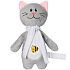 Мягкая игрушка Beastie Toys, котик с белым шарфом - Фото 7